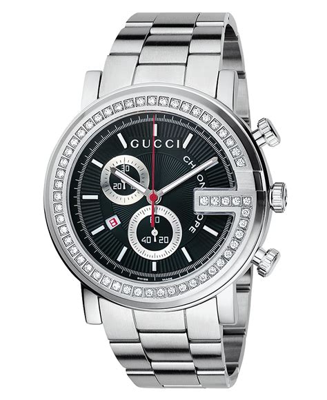 cheap gucci mens watches|men's gucci watch diamond bezel.